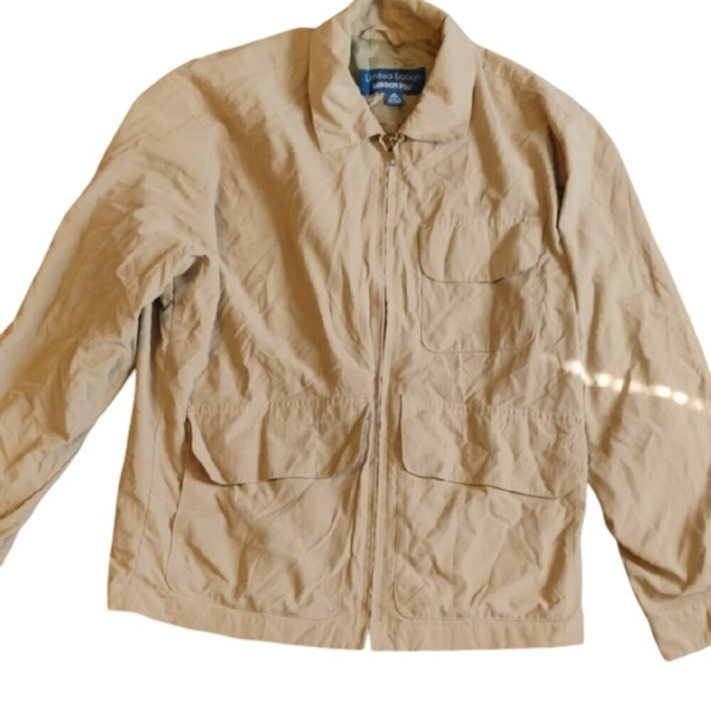 London Fog Limited Edition Men's MediuBeige Lightweight Weather Resistant Jacket